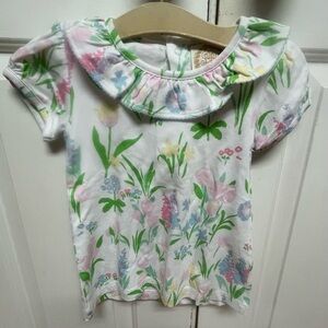 The Beaufort Bonnet Company Ramona Ruffle Top French Country Floral Size 5. EUC.